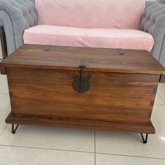 Rustic storage chest coffee table