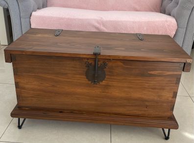Rustic storage chest coffee table