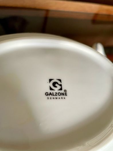 Pristine White Salad Sharing Bowl by Galzone Denmark with Handles