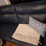 Indigo Navy 3 Seater Leather Sofa Image 5