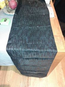 Black sparkle table runner