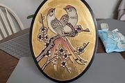 Bird painting on wood