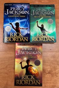 Percy Jackson, Books 1,2&5 The Lightning Thief, Sea Of Monsters, The Last Olympian by Rick Riordan