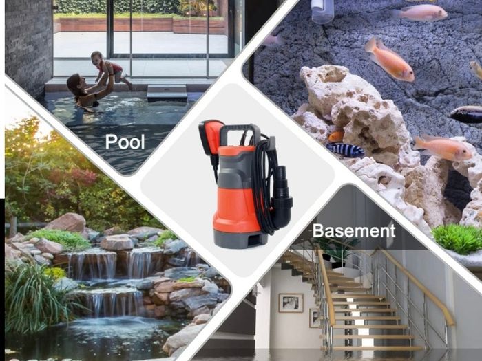 400W Submersible Pump for Clean Dirty Water 8000 LPH, Drain Water from Garden Pond Pool Hot Tub Flooded Cellar, with Float Switch and Hose Connector (FREE POSTAGE)