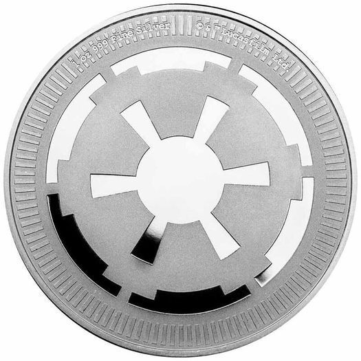 Niue 2021 1 oz Silver Star Wars Galactic Empire Coin. BU (In Capsule)
