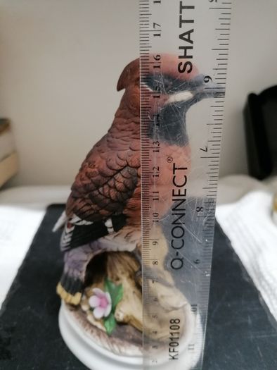 KK Japan Waxwing porcelain bird figurine