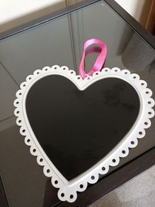 home decor heart chalk board