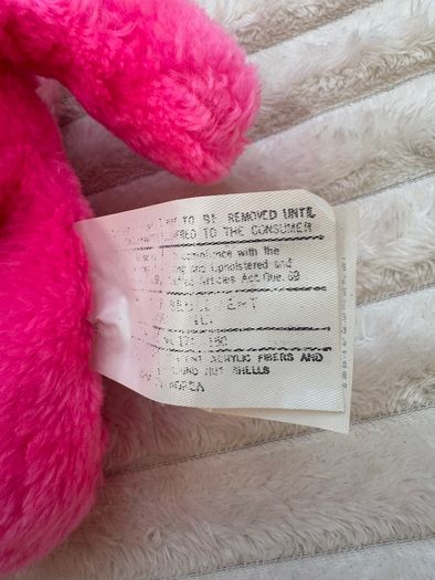Vintage Pink Panther Plush Soft 1964 Mirisch-Geoffrey Mighty Star approx. 27 cm. Loose Head Used Dirty Please see photos