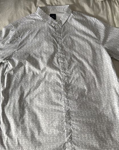 Armani Exchange White Logo Print Shirt  XL