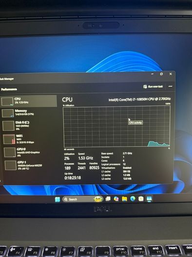 Dell Latitude 5511 Laptop i7/32GB/512SSD/Nvidia/FHD