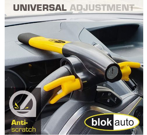 Blokauto Car Steering Wheel Dashboard Anti-Theft Bar, Universal