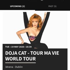 Doja Cat x3 GA standing car park ticket