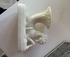 Belleek porcelain seahorse cornucopia vase