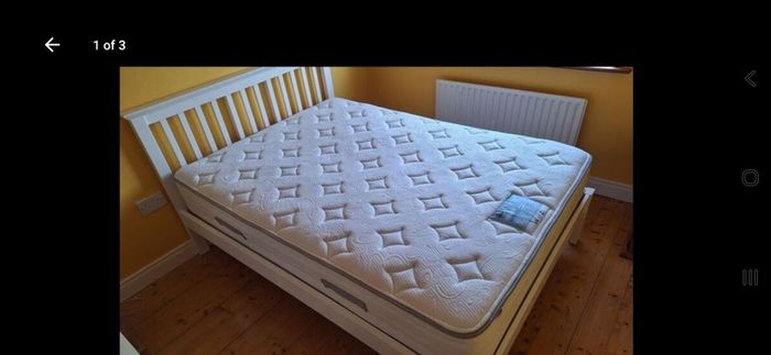 Amelia White Wooden 4ft 6 Double Bedframe