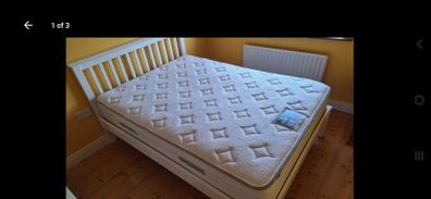Amelia White Wooden 4ft 6 Double Bedframe