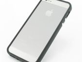 Wholesales Hard Plastic Rubber Bumper Case with Metal Buttons for Apple Iphone 5 Free Screen Protector Front Back