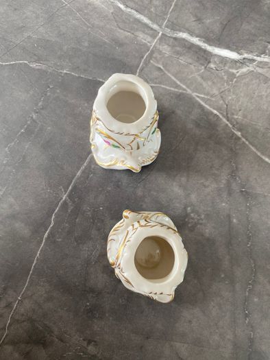 Irish Dresden pretty hand painted candle holders