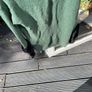 Green jumper with black fur cuffs Image 3