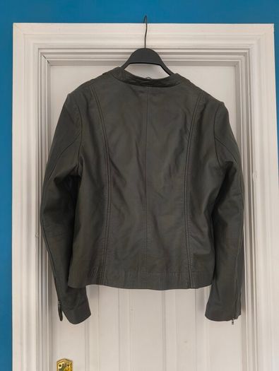 Leather biker style jacket size 16