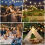 Outdoor Lights Mains Powered - 65.5FT 20M G40 Garden Outside Festoon Lights Mains Powered with Shatterproof LED Bulbs Hanging Patio Lighting for Indoor and Waterproof Image 5