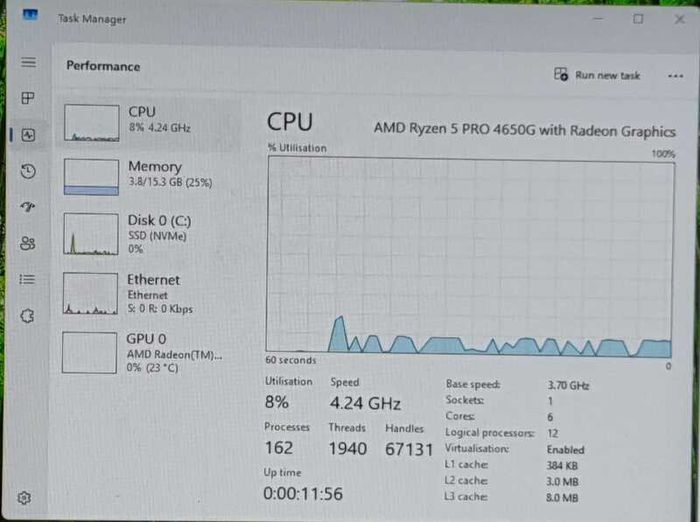 Hp Prodesk 405 G6 Sff Pc | Ryzen 5 Pro 4650g | 16gb Ram | 512gb Nvme Ssd