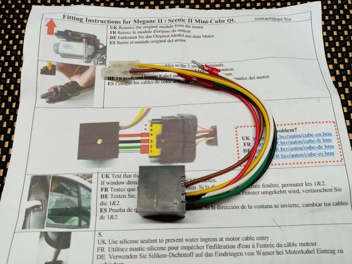 Renault window motor repair module