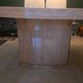 Marble table with 4 cream leather chairs Image 7