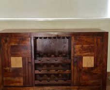 solid mango wood sideboard bar cabinet drinks cabinet 145cm solid wood