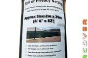 Privacy Fence Screens 2m x 25m (6.5' x 82')  88 % Black 170 GSM