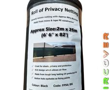 Garden privacy screens 2m x 25m Black 170 gsm