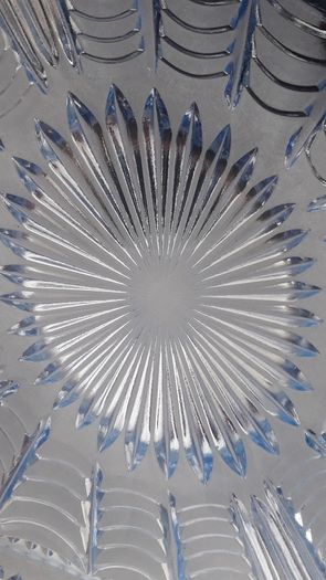 TRAY - Art Deco - Blue Glass