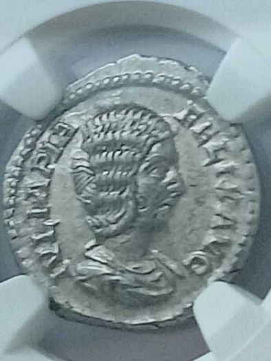 Roman Coin - Julia Domna Denarius - NGC Graded CH AU