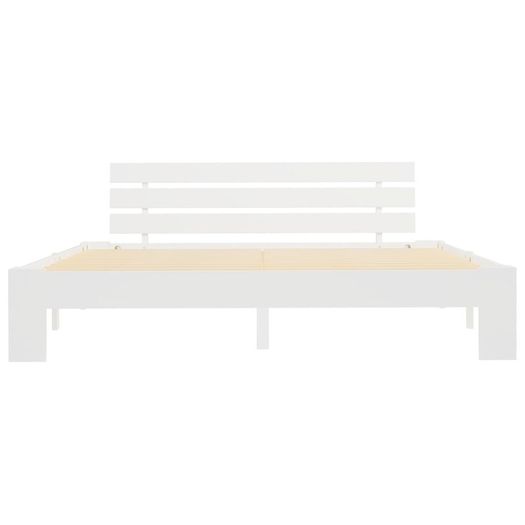 Bed Frame White Solid Pine Wood 160X200 cm