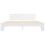 Bed Frame White Solid Pine Wood 160X200 cm Image 5