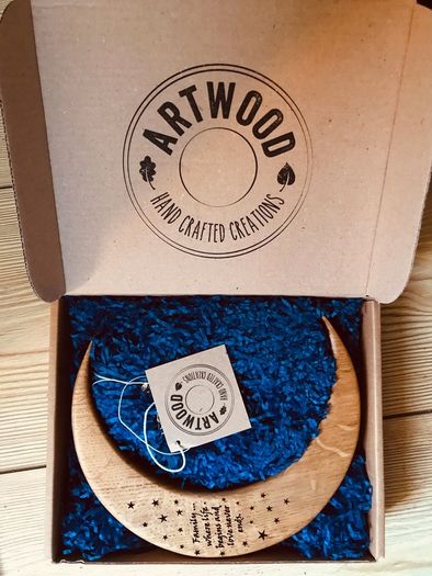Artwood Handcrafted Moon Decoration