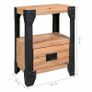 Nightstands 2 pcs Solid Acacia Wood Steel 40x30x54 cm Image 2