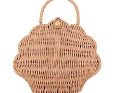 Olli Ella Shell Rattan Purse - Rose