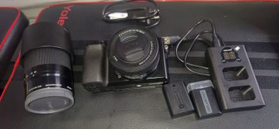Sony Alpha a6100 Mirrorless Camera + Dual Lens Kit & Extras (Like New)