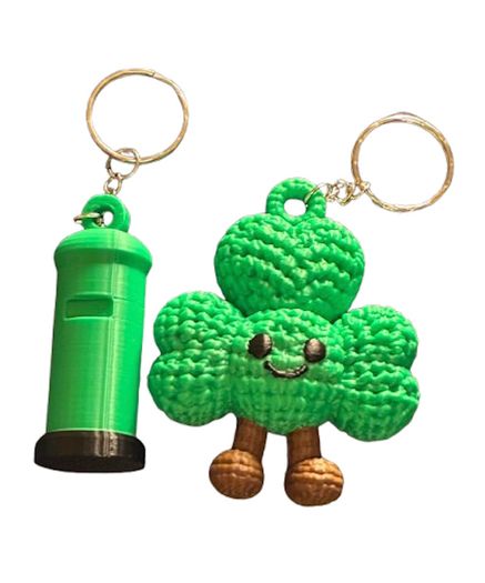 Shamrock Keychain Post Keychain