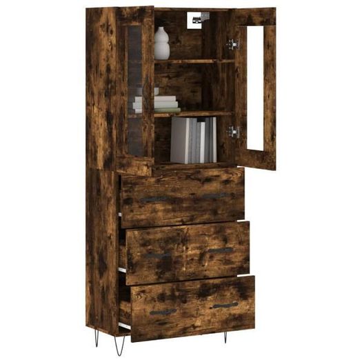 Highboard Smoked Oak 69.5x34x180 cm