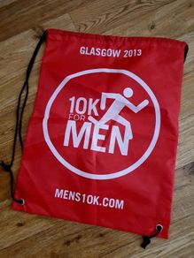 10k For Men Glasgow 2013 Drawstring Gym Bag