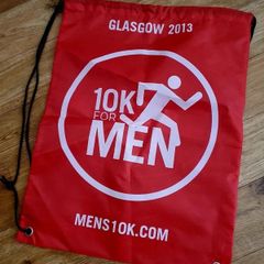 10k For Men Glasgow 2013 Drawstring Gym Bag