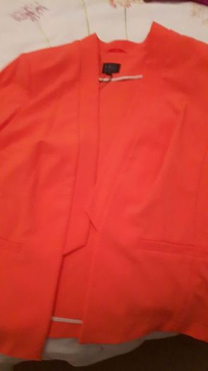 Coral colour blazer