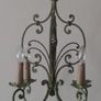 Antique French Circa 1930s Wrought Iron Chandelier with 4 Light Arms Image 6