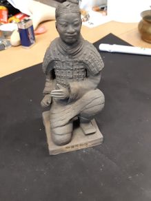 Terracotta kneeling archer ex film prop