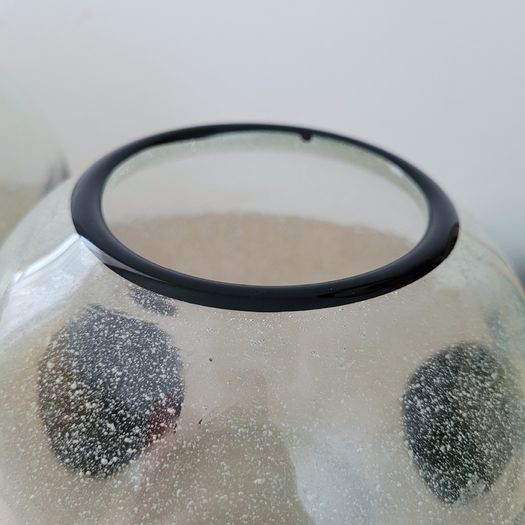 Vintage aventurine art glass vases