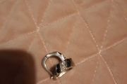 vintage sterling silver small hoops with black and clear stones