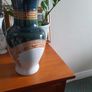 Clay decorative vase, hand painted H32 cm Image 2