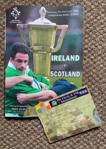 Very Rare 1998 Ireland v Scotland - Five Nations Championship Programme + Match