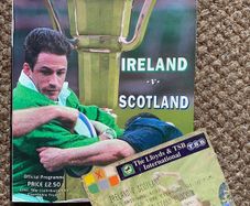 Very Rare 1998 Ireland v Scotland - Five Nations Championship Programme + Match